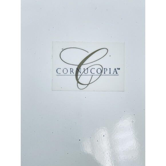 Cornucopia Enamel Dutch Oven Stock Pot 2.5 Qt Brass Handles Fruit Design - Picture 12 of 12